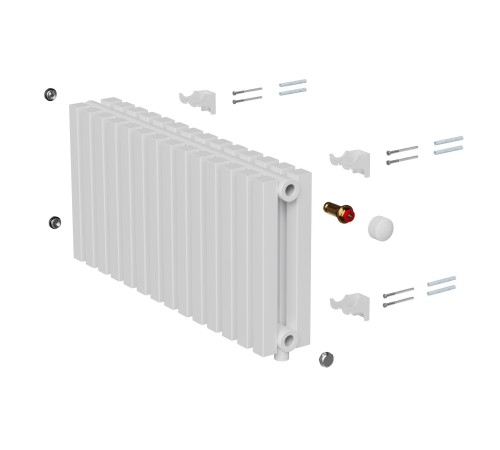 Дизайн-радиатор Royal Thermo Shift Q30 VC2030 - 14 секц. RAL9016