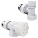 Набор термостатический осевой Royal Thermo Design 1/2"М30х1,5 (Белый)