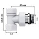 Набор термостатический осевой Royal Thermo Design 1/2"М30х1,5 (Белый)