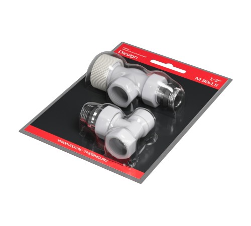 Набор термостатический осевой Royal Thermo Design 1/2"М30х1,5 (Белый)