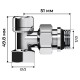 Набор термостатический осевой Royal Thermo Design 1/2"М30х1,5 (Хром)