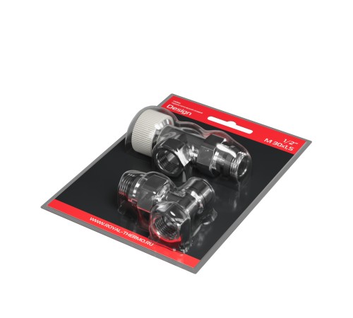 Набор термостатический осевой Royal Thermo Design 1/2"М30х1,5 (Хром)
