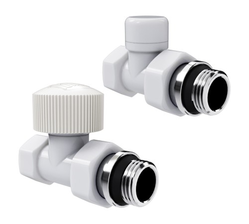 Набор термостатический прямой Royal Thermo Design 1/2"М30х1,5 (Белый)
