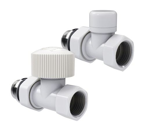 Набор термостатический прямой Royal Thermo Design 1/2"М30х1,5 (Белый)