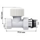 Набор термостатический прямой Royal Thermo Design 1/2"М30х1,5 (Белый)