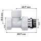 Набор термостатический прямой Royal Thermo Design 1/2"М30х1,5 (Белый)
