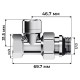Набор термостатический прямой Royal Thermo Design 1/2"М30х1,5 (Хром)