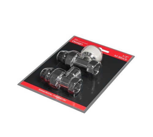 Набор термостатический прямой Royal Thermo Design 1/2"М30х1,5 (Хром)
