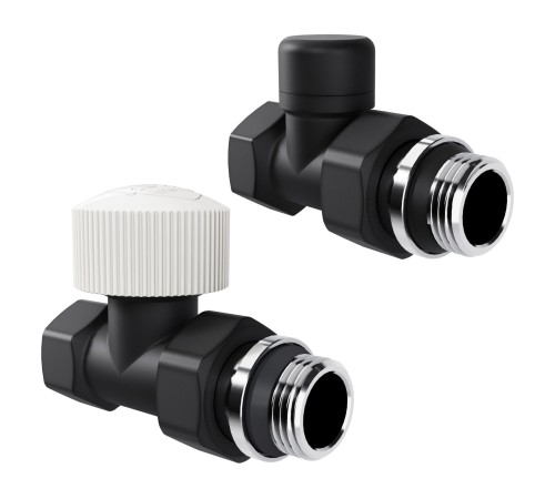 Набор термостатический прямой Royal Thermo Design 1/2"М30х1,5 (Черный)