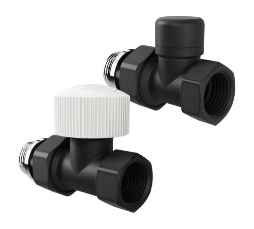 Набор термостатический прямой Royal Thermo Design 1/2"М30х1,5 (Черный)