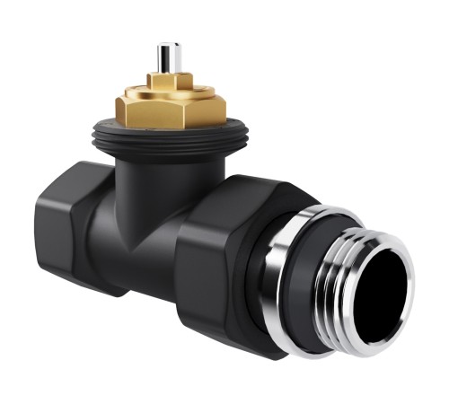 Набор термостатический прямой Royal Thermo Design 1/2"М30х1,5 (Черный)