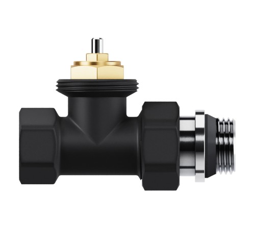 Набор термостатический прямой Royal Thermo Design 1/2"М30х1,5 (Черный)