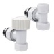 Набор термостатический угловой Royal Thermo Design 1/2"М30х1,5 (Белый)