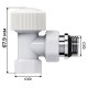 Набор термостатический угловой Royal Thermo Design 1/2"М30х1,5 (Белый)