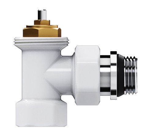 Набор термостатический угловой Royal Thermo Design 1/2"М30х1,5 (Белый)