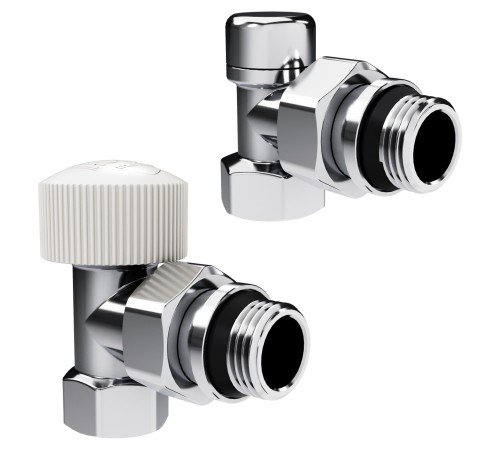 Набор термостатический угловой Royal Thermo Design 1/2"М30х1,5 (Хром)