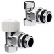 Набор термостатический угловой Royal Thermo Design 1/2"М30х1,5 (Хром)