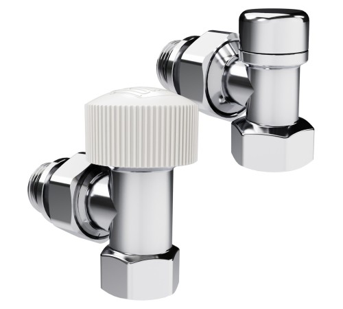Набор термостатический угловой Royal Thermo Design 1/2"М30х1,5 (Хром)