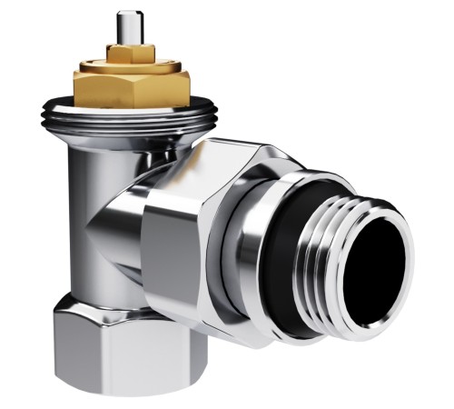 Набор термостатический угловой Royal Thermo Design 1/2"М30х1,5 (Хром)