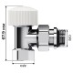 Набор термостатический угловой Royal Thermo Design 1/2"М30х1,5 (Хром)