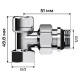 Набор термостатический угловой Royal Thermo Design 1/2"М30х1,5 (Хром)