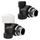 Набор термостатический угловой Royal Thermo Design 1/2"М30х1,5 (Черный)