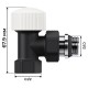 Набор термостатический угловой Royal Thermo Design 1/2"М30х1,5 (Черный)