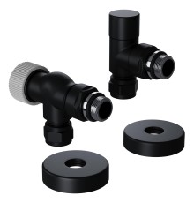 Набор термостатический осевой Royal Thermo Design Pro 15мм М30х1,5 (Черный)