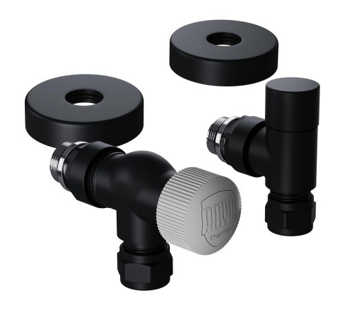 Набор термостатический осевой Royal Thermo Design Pro 15мм М30х1,5 (Черный)
