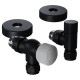 Набор термостатический осевой Royal Thermo Design Pro 15мм М30х1,5 (Черный)