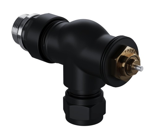 Набор термостатический осевой Royal Thermo Design Pro 15мм М30х1,5 (Черный)