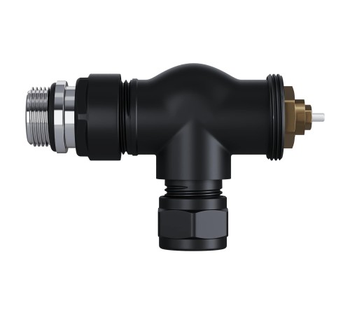 Набор термостатический осевой Royal Thermo Design Pro 15мм М30х1,5 (Черный)