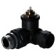 Набор термостатический трехосевой Royal Thermo Design Pro 15мм М30х1,5 (Черный)