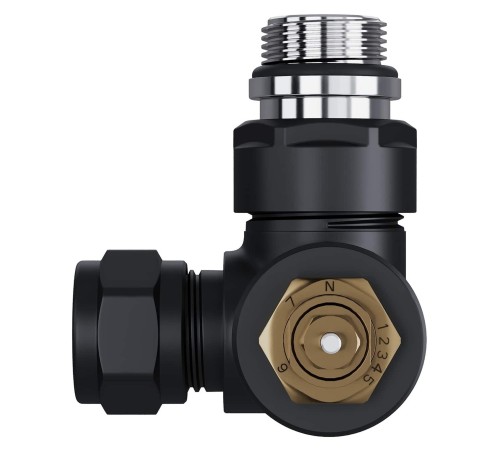 Набор термостатический трехосевой Royal Thermo Design Pro 15мм М30х1,5 (Черный)