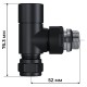 Набор термостатический трехосевой Royal Thermo Design Pro 15мм М30х1,5 (Черный)