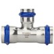 Тройник VARMEGA раструбный Inox Press переходной 28x22x22