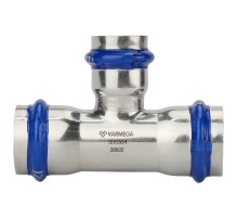 Тройник VARMEGA раструбный Inox Press переходной 28x28x22