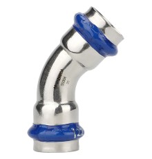 Угольник VARMEGA 45гр. двухраструбный Inox Press 42x42