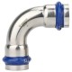 Угольник VARMEGA 90гр. двухраструбный Inox Press 42x42