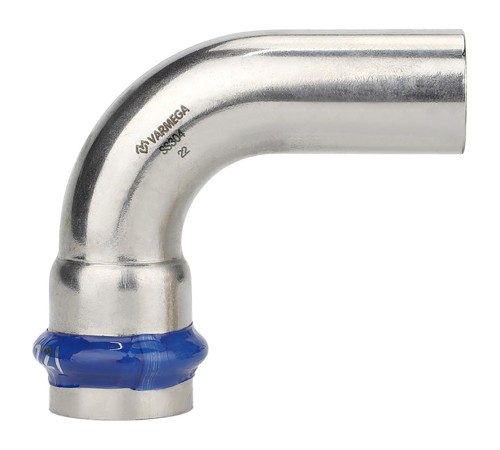 Угольник VARMEGA 90гр. однораструбный Inox Press 28x28a
