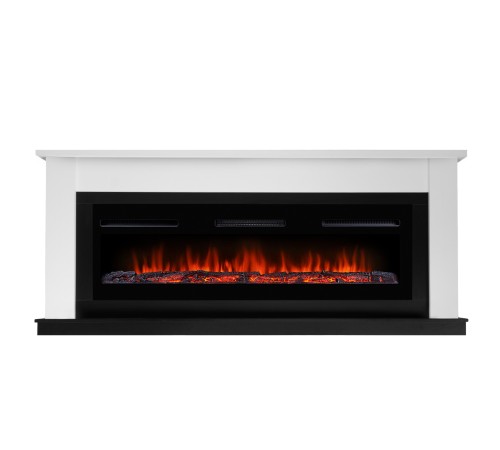 Каминокомплект:Очаг Electrolux Infinity EFP/P-1600ULS, портал Canto Long белый, черный