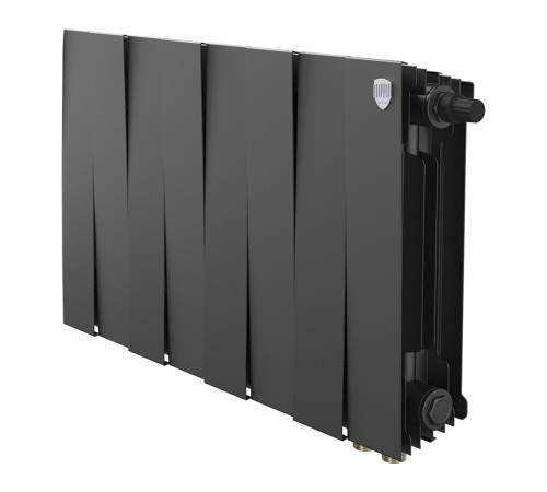 Радиатор биметаллический Royal Thermo PianoForte 300 Чёрный VR80 - 8 секц.