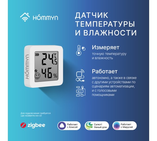 Датчик температуры и влажности HOMMYN THS30ZB