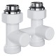Узел нижнего подключения Royal Thermo Design прямой 1/2"х3/4" EK (белый)
