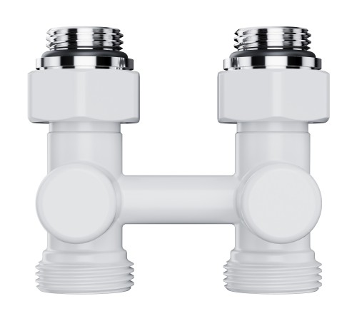 Узел нижнего подключения Royal Thermo Design прямой 1/2"х3/4" EK (белый)