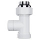 Узел нижнего подключения Royal Thermo Design прямой 1/2"х3/4" EK (белый)