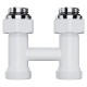 Узел нижнего подключения Royal Thermo Design прямой 1/2"х3/4" EK (белый)