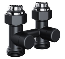 Узел нижнего подключения Royal Thermo Design прямой 1/2"х3/4" EK (черный)