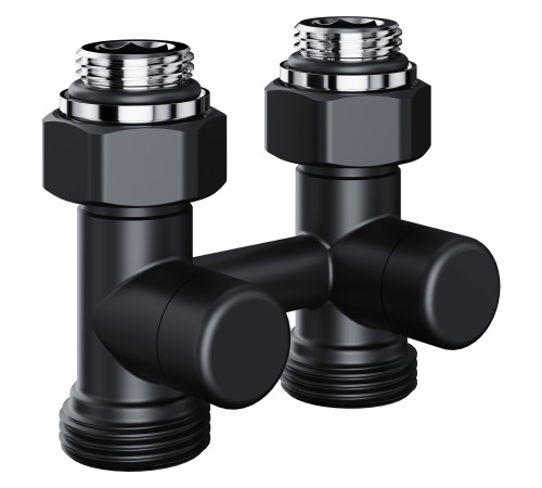 Узел нижнего подключения Royal Thermo Design прямой 1/2"х3/4" EK (черный)