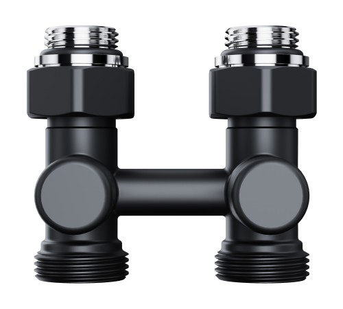 Узел нижнего подключения Royal Thermo Design прямой 1/2"х3/4" EK (черный)